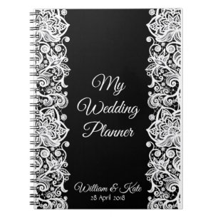 Gepersonaliseerde Lace Wedding Planner Notitieboek