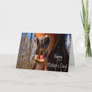 Gepersonaliseerde Lachende Paard Moederdag Kaart