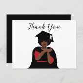 Gepersonaliseerde Lachende Vrouw Afstuderen Briefkaart (Voorkant / Achterkant)