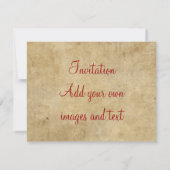 Gepersonaliseerde lackletter Parchment Frida Red Kaart (Achterkant)