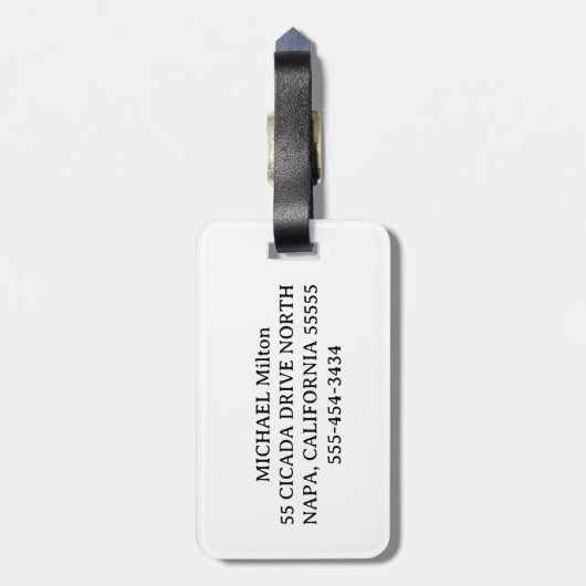 Gepersonaliseerde lacrosse bagagelabel (Achterkant verticaal)