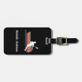 Gepersonaliseerde lacrosse bagagelabel (Voorkant horizontaal)