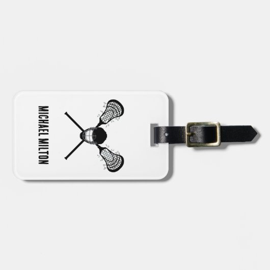 Gepersonaliseerde lacrosse bagagelabel (Voorkant horizontaal)