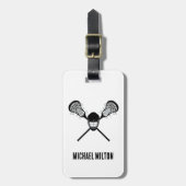 Gepersonaliseerde lacrosse bagagelabel (Voorkant verticaal)