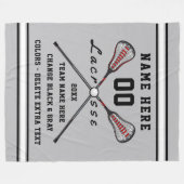 Gepersonaliseerde Lacrosse Blanket Jouw tekst en C Fleece Deken (Voorkant (Horizontaal))