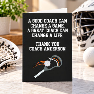 Gepersonaliseerde Lacrosse Coach van Teamspelers Kaart