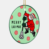 Gepersonaliseerde Lacrosse Collectible Keramisch Ornament (Rechts)