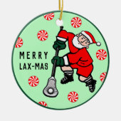 Gepersonaliseerde Lacrosse Collectible Keramisch Ornament (Voorkant)