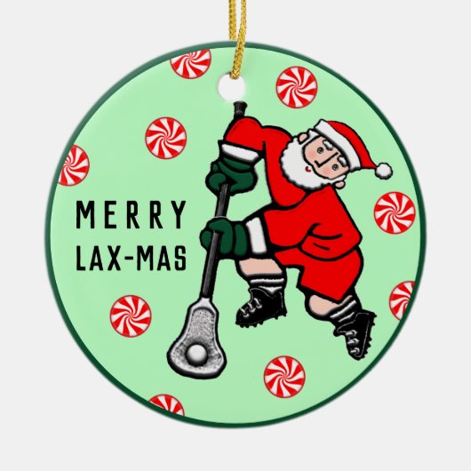 Gepersonaliseerde Lacrosse Collectible Keramisch Ornament (Voorkant)