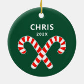 Gepersonaliseerde Lacrosse Collectible Keramisch Ornament (Achterkant)