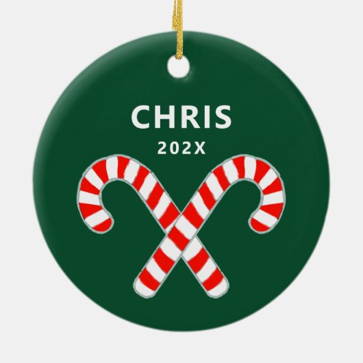 Gepersonaliseerde Lacrosse Collectible Keramisch Ornament (Achterkant)