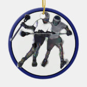 Gepersonaliseerde Lacrosse Collectible Keramisch Ornament (Voorkant)