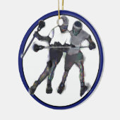 Gepersonaliseerde Lacrosse Collectible Keramisch Ornament (Links)