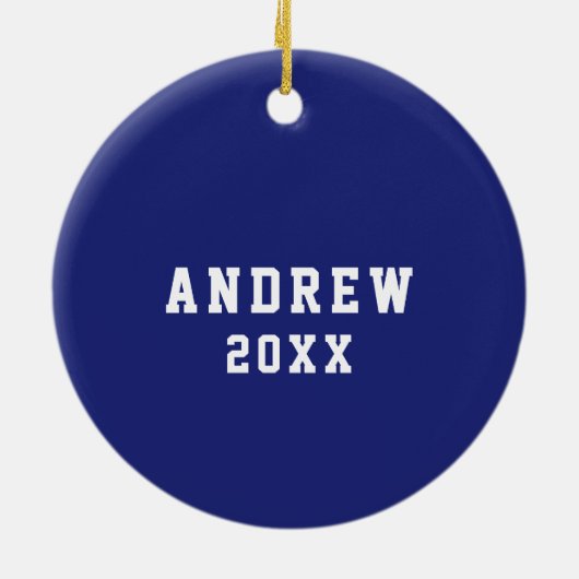 Gepersonaliseerde Lacrosse Collectible Keramisch Ornament (Achterkant)