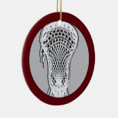 Gepersonaliseerde Lacrosse Collectible Keramisch Ornament (Rechts)