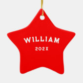 Gepersonaliseerde Lacrosse Collectible Keramisch Ornament (Achterkant)