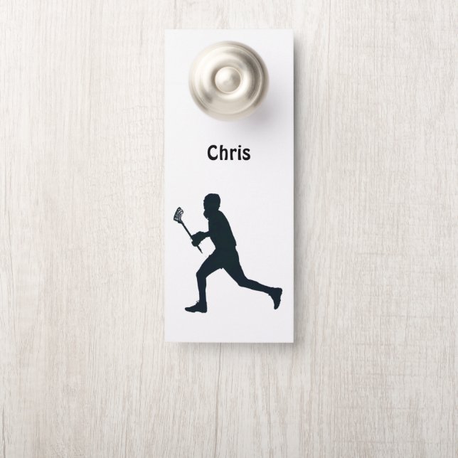 Gepersonaliseerde lacrosse deurhanger (Op knop)