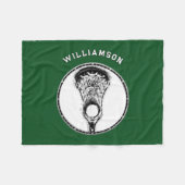 Gepersonaliseerde lacrosse fleece deken (Voorkant (Horizontaal))