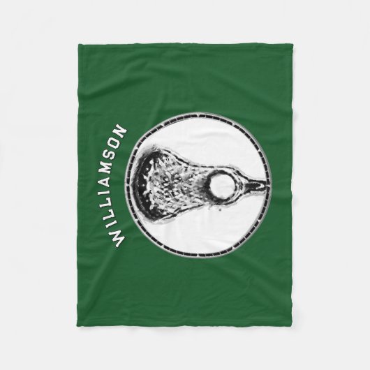 Gepersonaliseerde lacrosse fleece deken (Voorkant)