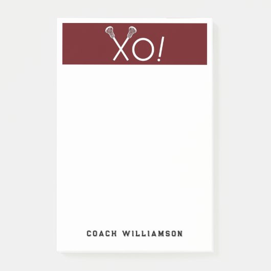 Gepersonaliseerde Lacrosse Gifts Post-it® Notes (Voorkant)