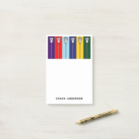 Gepersonaliseerde Lacrosse Gifts Post-it® Notes (Op bureau)