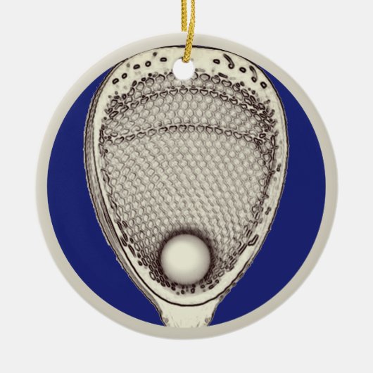 Gepersonaliseerde Lacrosse Goalie 2025 Collectible Keramisch Ornament (Voorkant)