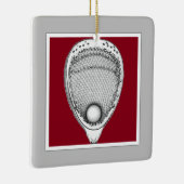 Gepersonaliseerde Lacrosse Goalie Keepomwille Keramisch Ornament (Rechts)