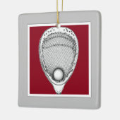 Gepersonaliseerde Lacrosse Goalie Keepomwille Keramisch Ornament (Links)