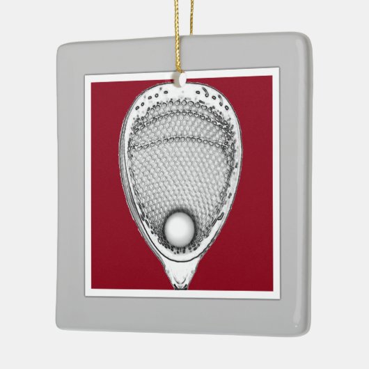 Gepersonaliseerde Lacrosse Goalie Keepomwille Keramisch Ornament (Links)