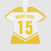 Gepersonaliseerde Lacrosse Jersey Grandma LAX Ornament (achterkant)