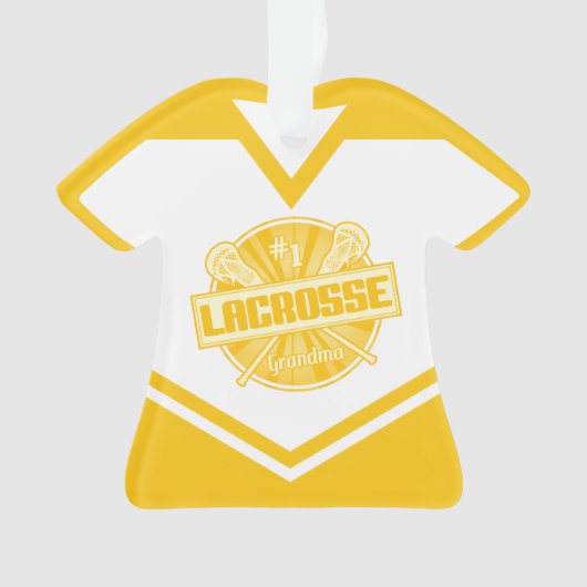Gepersonaliseerde Lacrosse Jersey Grandma LAX Ornament (voorkant)