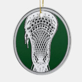 Gepersonaliseerde Lacrosse Keepomwille Gift Keramisch Ornament (Links)