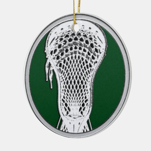 Gepersonaliseerde Lacrosse Keepomwille Gift Keramisch Ornament (Links)