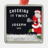 Gepersonaliseerde Lacrosse Keepomwille Gift Metal  Metalen Ornament (Voorkant)