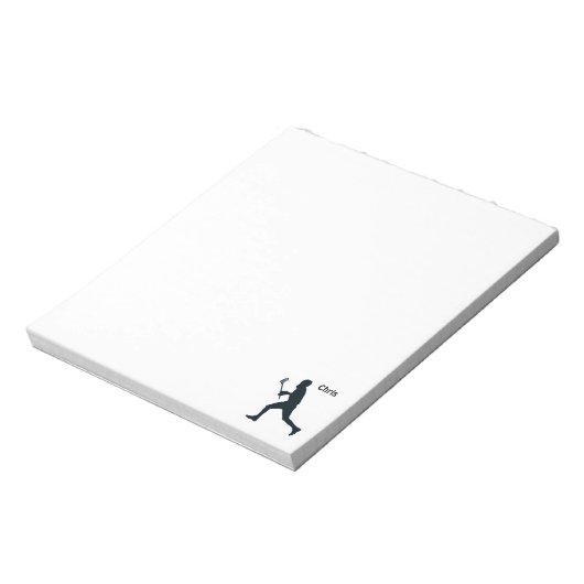 Gepersonaliseerde lacrosse notitieblok (Linkerzijde)