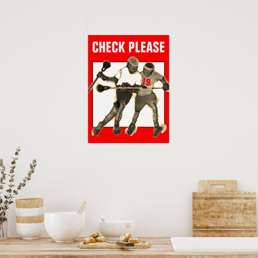 Gepersonaliseerde lacrosse poster (Keuken)