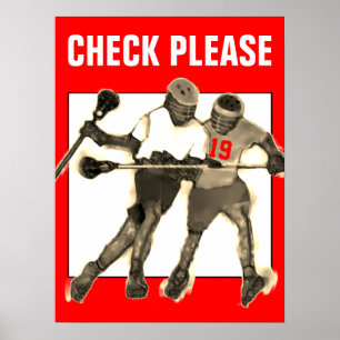 Gepersonaliseerde lacrosse poster