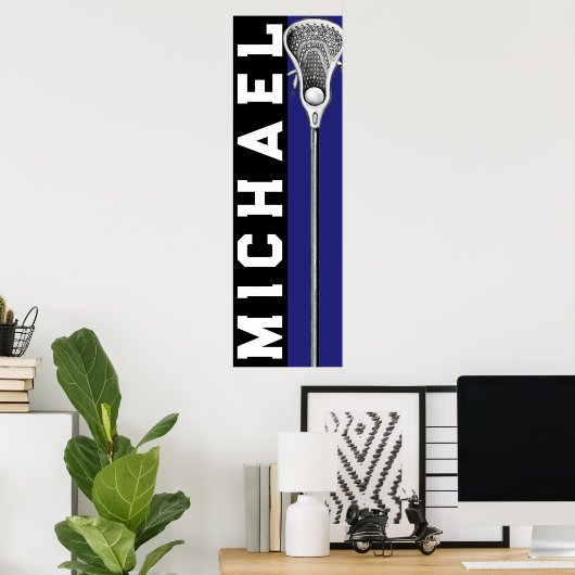 Gepersonaliseerde lacrosse poster (Thuiskantoor)