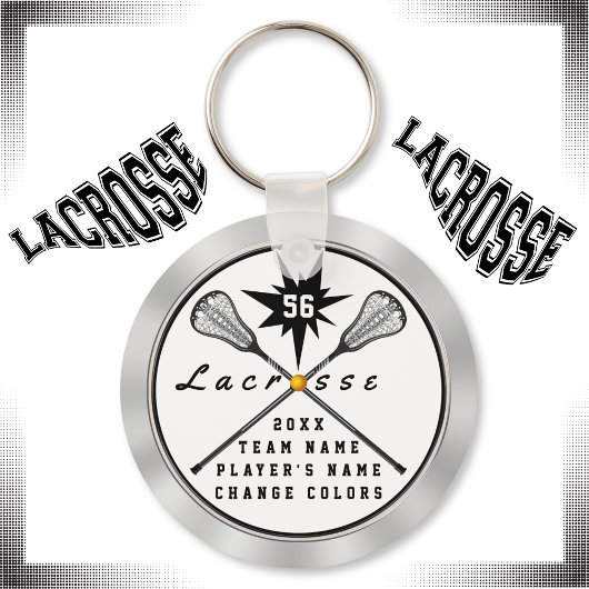 Gepersonaliseerde lacrosse Sleutelhanger, Jouw tek Sleutelhanger