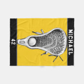 Gepersonaliseerde Lacrosse Speler Fleece Deken (Voorkant (Horizontaal))
