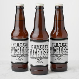 Gepersonaliseerde Lacrosse-speler NAAM TOEVOEGEN T Bier Etiket