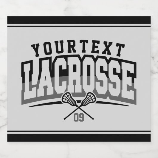 Gepersonaliseerde Lacrosse-speler NAAM TOEVOEGEN T Bier Etiket (Enkel label)