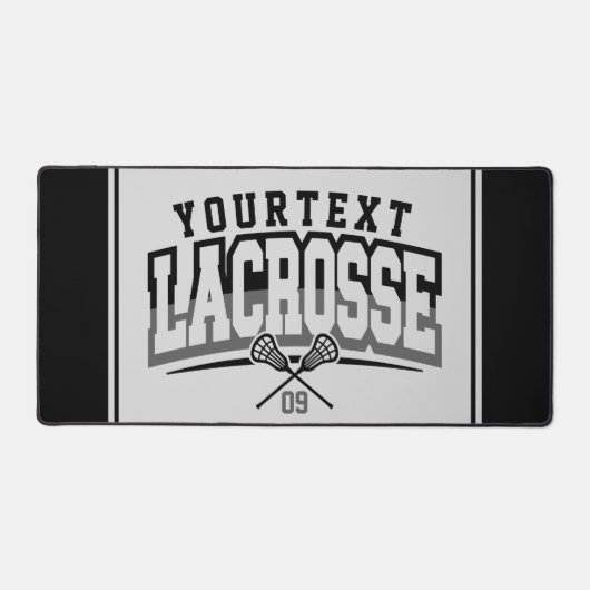 Gepersonaliseerde Lacrosse-speler NAAM TOEVOEGEN T Bureaumat (Voorkant)