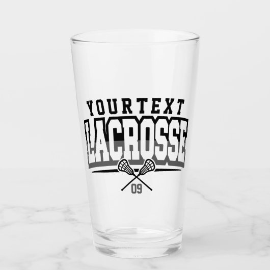 Gepersonaliseerde Lacrosse-speler NAAM TOEVOEGEN T Glas (Voorkant)