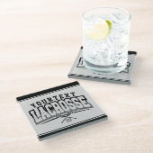 Gepersonaliseerde Lacrosse-speler NAAM TOEVOEGEN T Glazen Onderzetter (Schuin)