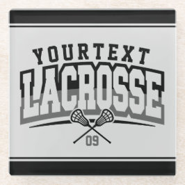 Gepersonaliseerde Lacrosse-speler NAAM TOEVOEGEN T Glazen Onderzetter