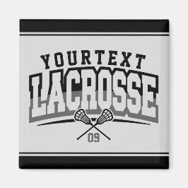 Gepersonaliseerde Lacrosse-speler NAAM TOEVOEGEN T Magneet