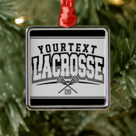 Gepersonaliseerde Lacrosse-speler NAAM TOEVOEGEN T Metalen Ornament