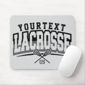 Gepersonaliseerde Lacrosse-speler NAAM TOEVOEGEN T Muismat (Met muis)