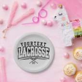 Gepersonaliseerde Lacrosse-speler NAAM TOEVOEGEN T Papieren Bordje (Feest)
